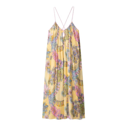 Jesse Blumen-Chiffon-Cami-Kleid