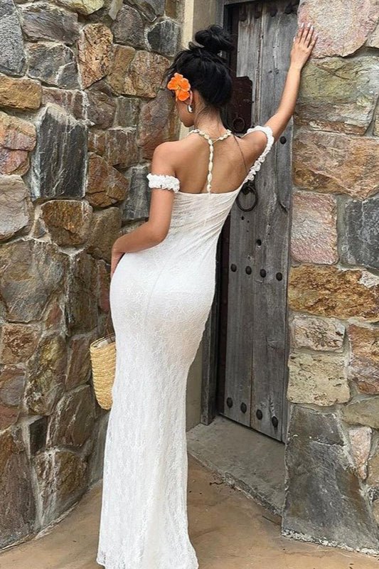 Arabella Spitzen-Maxikleid mit Spaghettiträgern