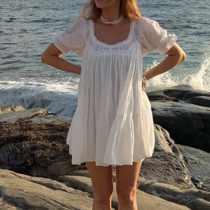 Cecilia Puff Sleeve Babydoll Dress