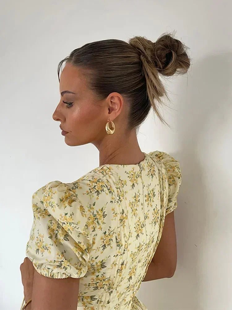 Anya V‑Ausschnitt Mini-Kleid