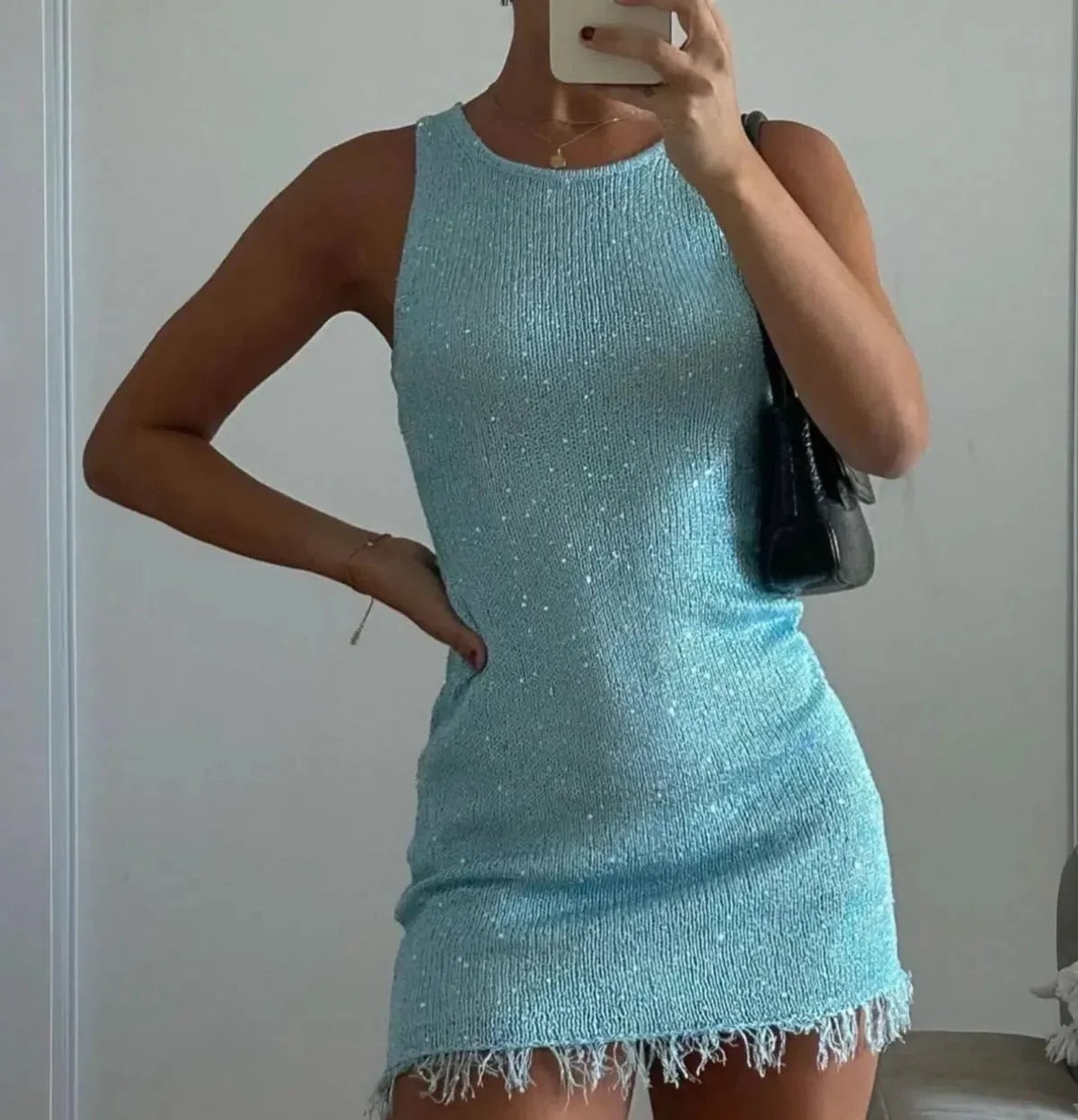 Mila Durchscheinendes Ärmelloses Minikleid
