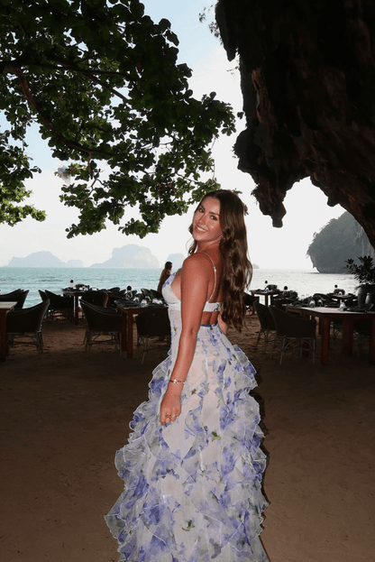Olea Floral Ruffle Maxi Dress