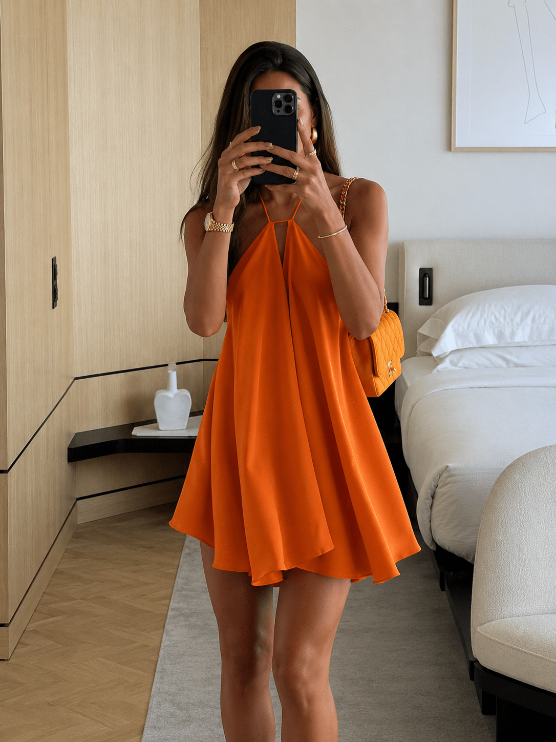 Harper Neckholder Mini-Kleid
