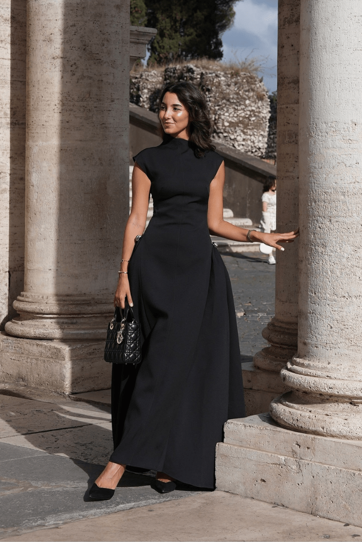 Ofelia Mock Neck Maxi Dress