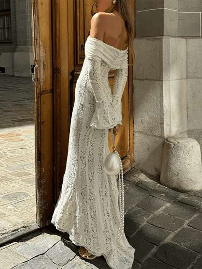 Maren Carmen-Spitzen-Maxikleid