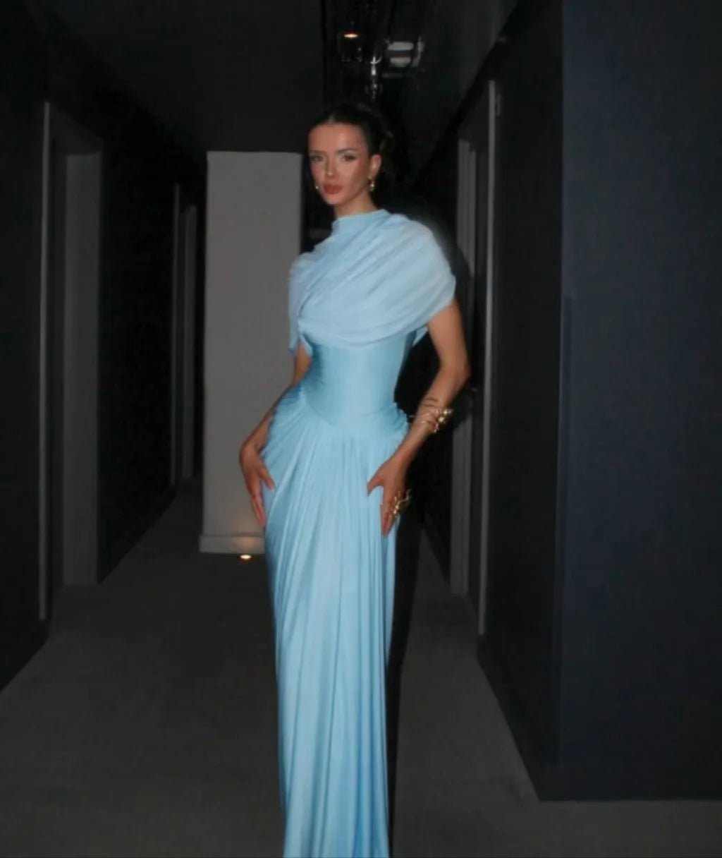 Margot Elegantes Mesh-Bodycon-Maxi-Kleid