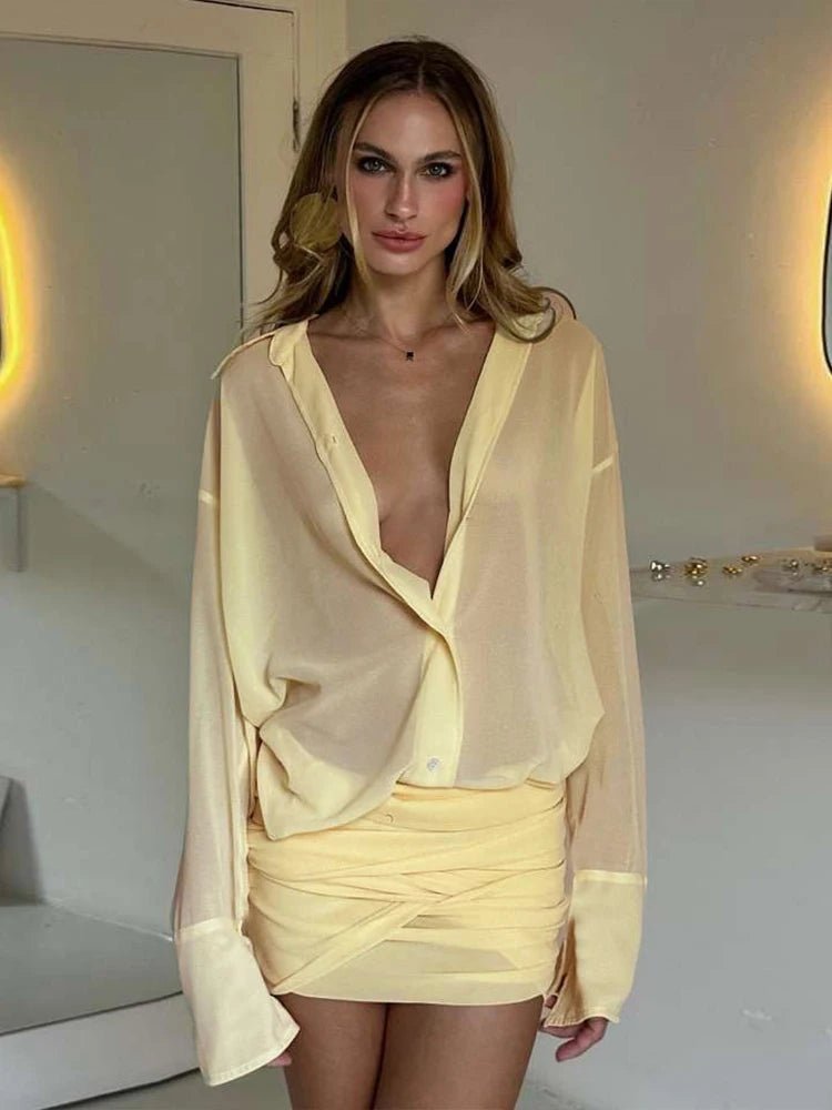 Sienna Langarm-Hemdblusenkleid