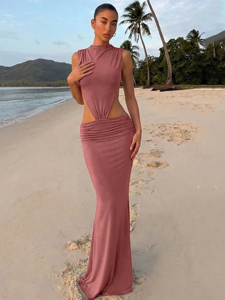 Matilda Cutout Rückenfrei Maxikleid