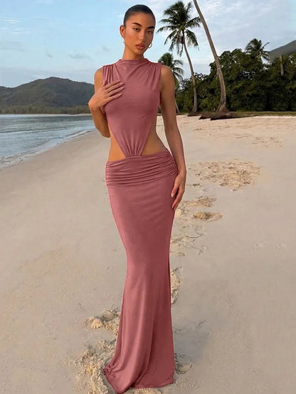Matilda Cutout Rückenfrei Maxikleid