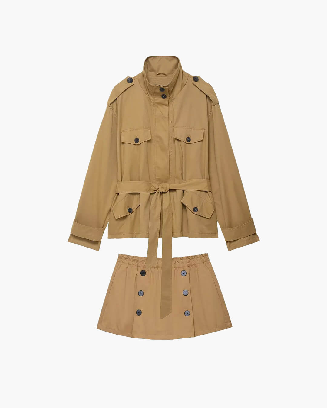 Kate Hochgeschlossene Taillierte Jacke & Skort Set