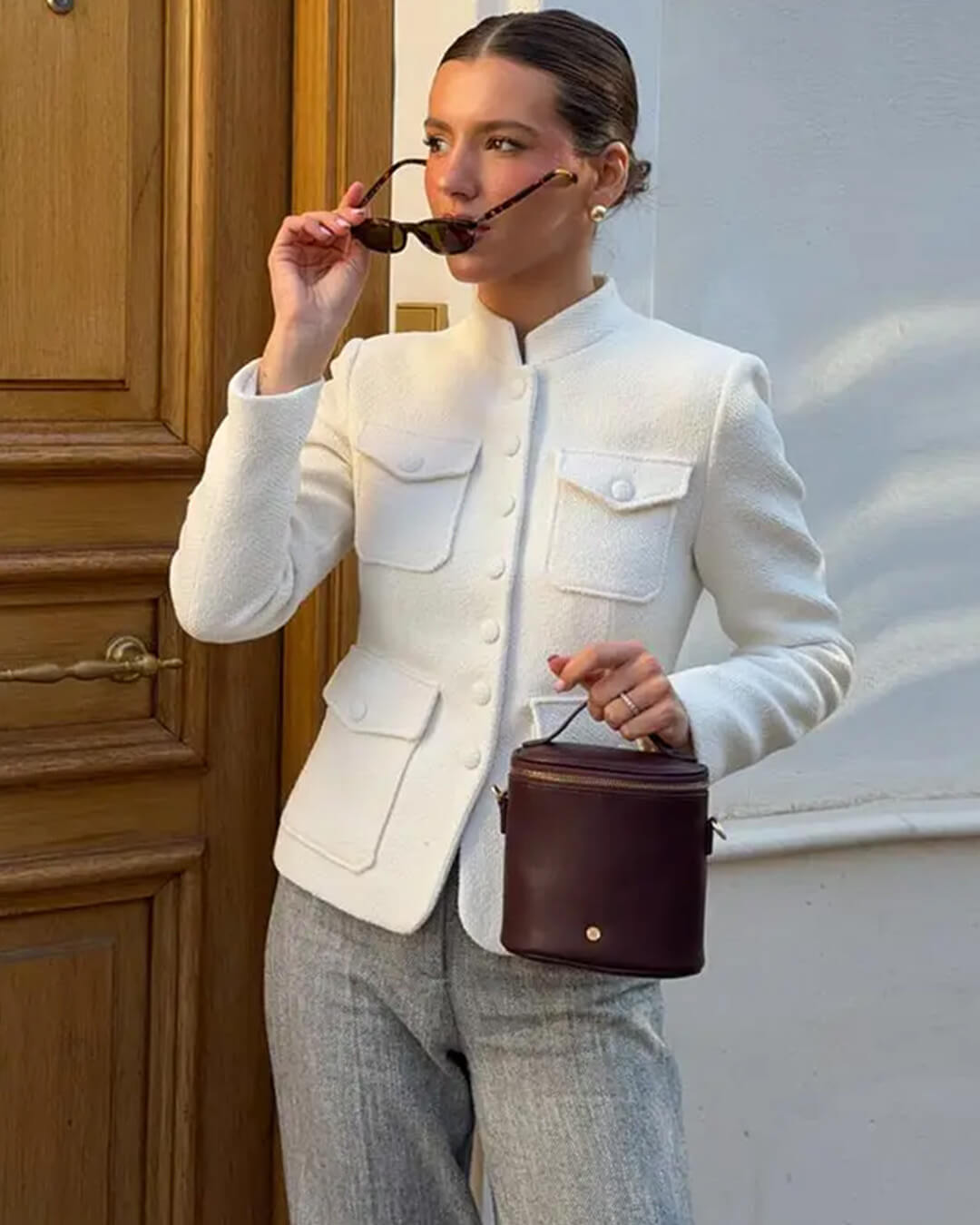 Angela Stehkragen-Blazer
