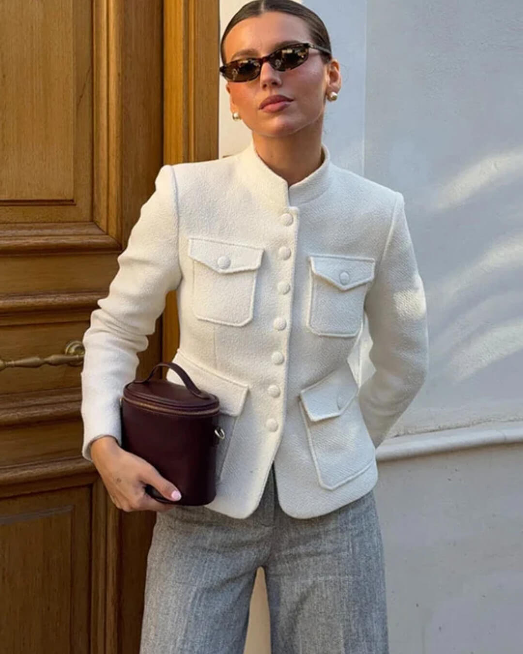 Angela Stehkragen-Blazer