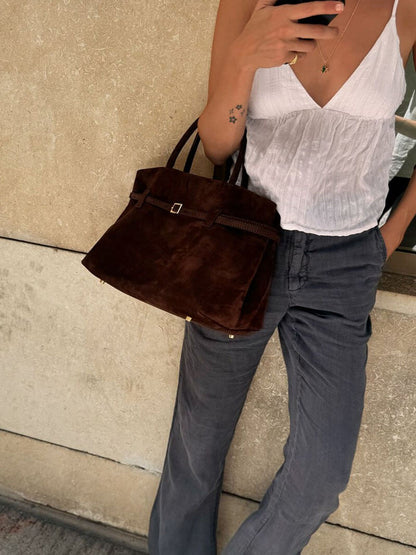 Isabel Wildleder-Tasche