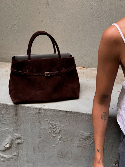 Isabel Wildleder-Tasche