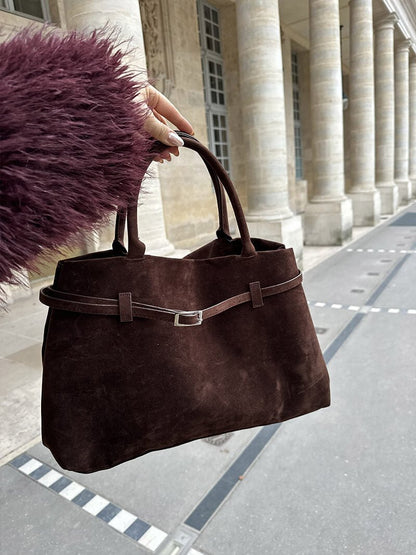 Isabel Wildleder-Tasche