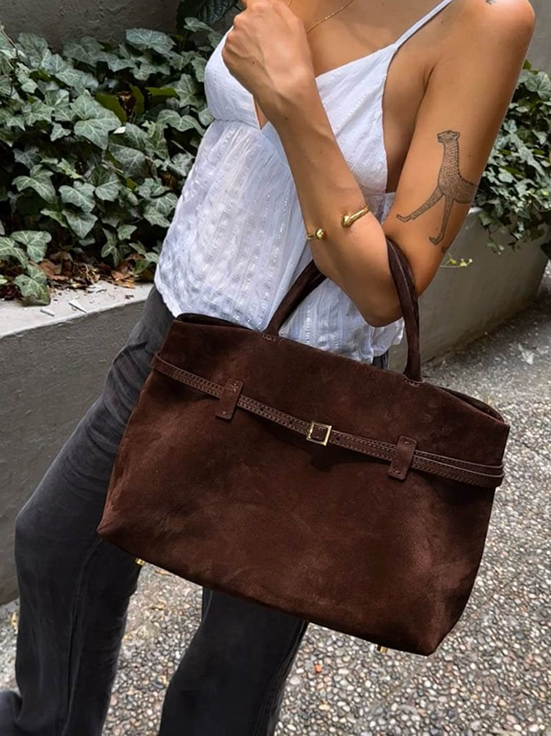 Isabel Wildleder-Tasche