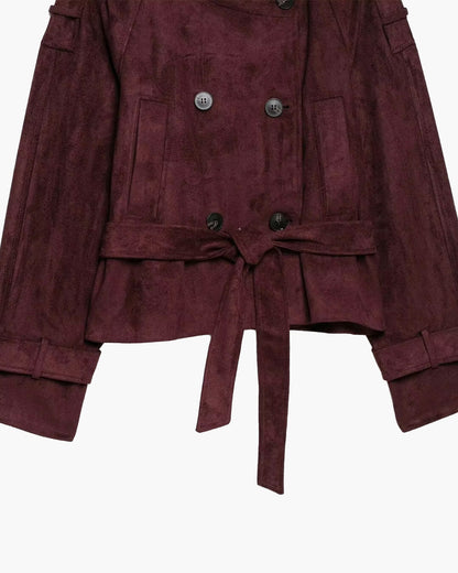 Miriam Funnel Neck Wildlederjacke