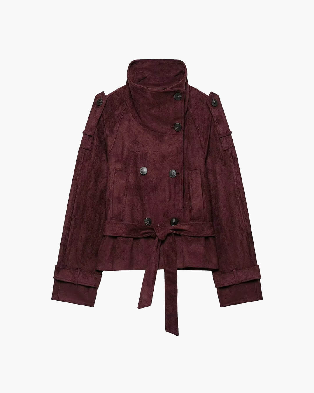 Miriam Funnel Neck Wildlederjacke