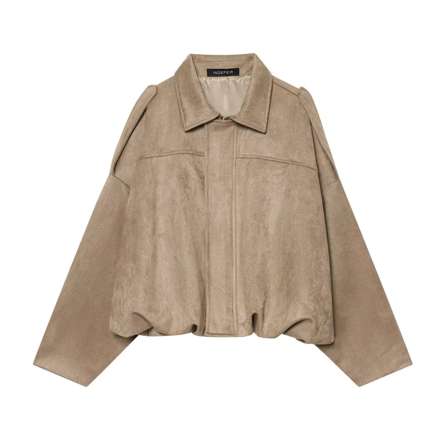 Sandra Wildleder Oversize Reißjacke