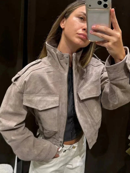 Nina Kunstwildleder Kurzjacke
