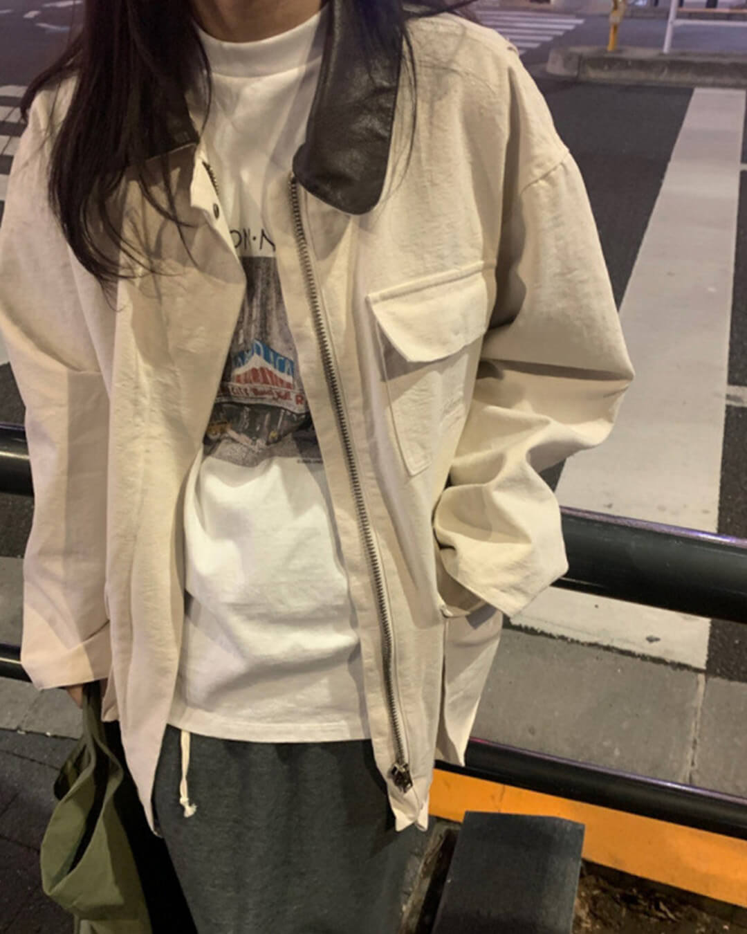 Helena Contrast Collar Utility Jacket