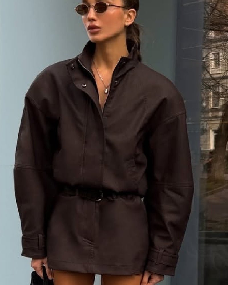Nina Faux Suede Zip Jacket