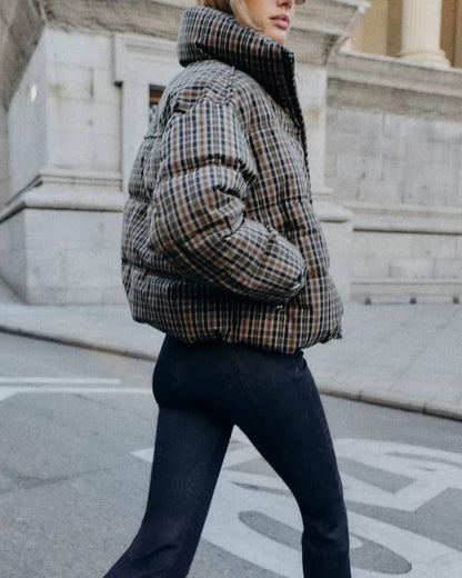 Sabrina Plaid Puffer Jacket