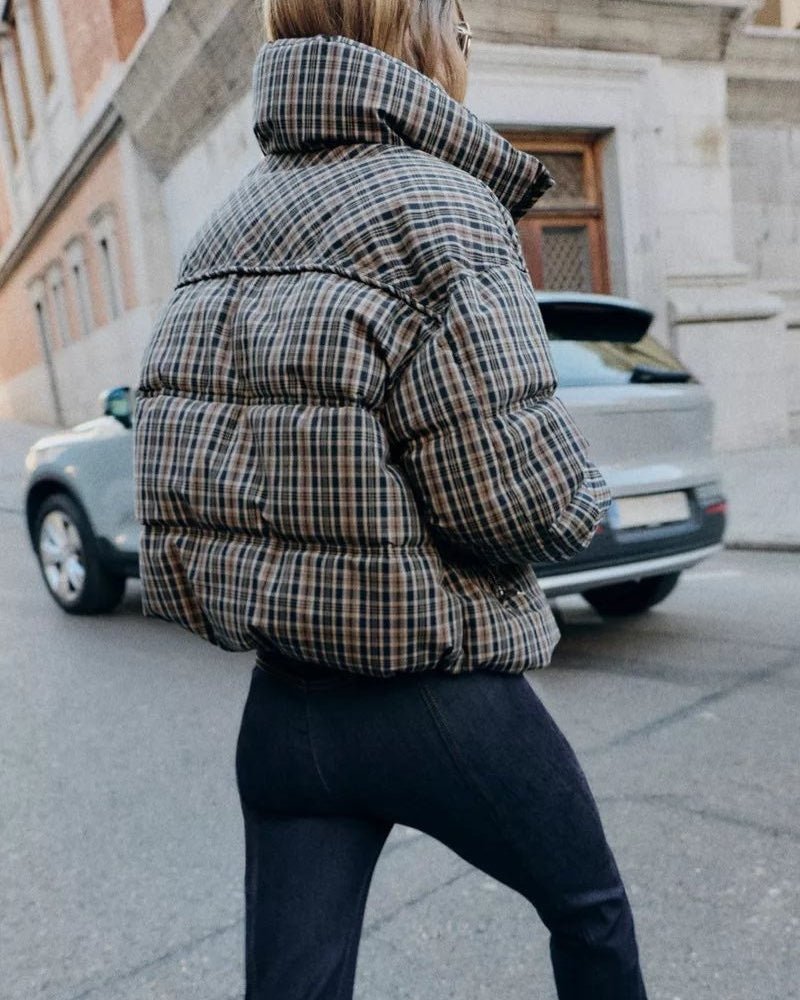 Sabrina Plaid Puffer Jacket