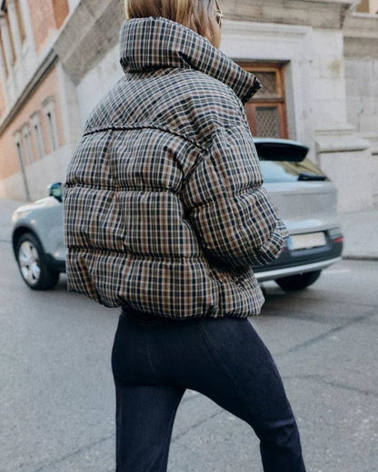 Sabrina Plaid Puffer Jacket