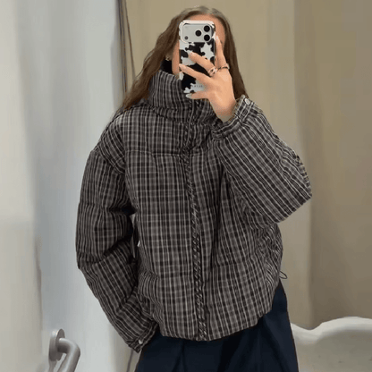 Sabrina Plaid Puffer Jacket