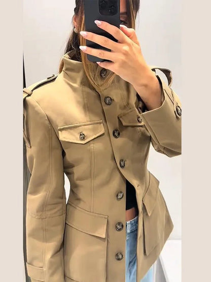 Emilia Tailored Stand Collar Jacket