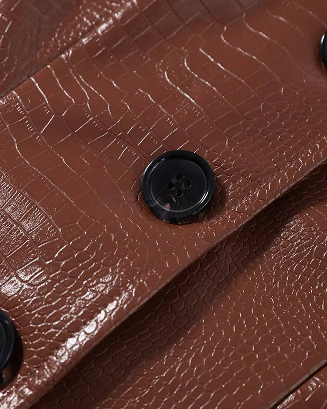 Lola Croc geprägte Kunstlederjacke