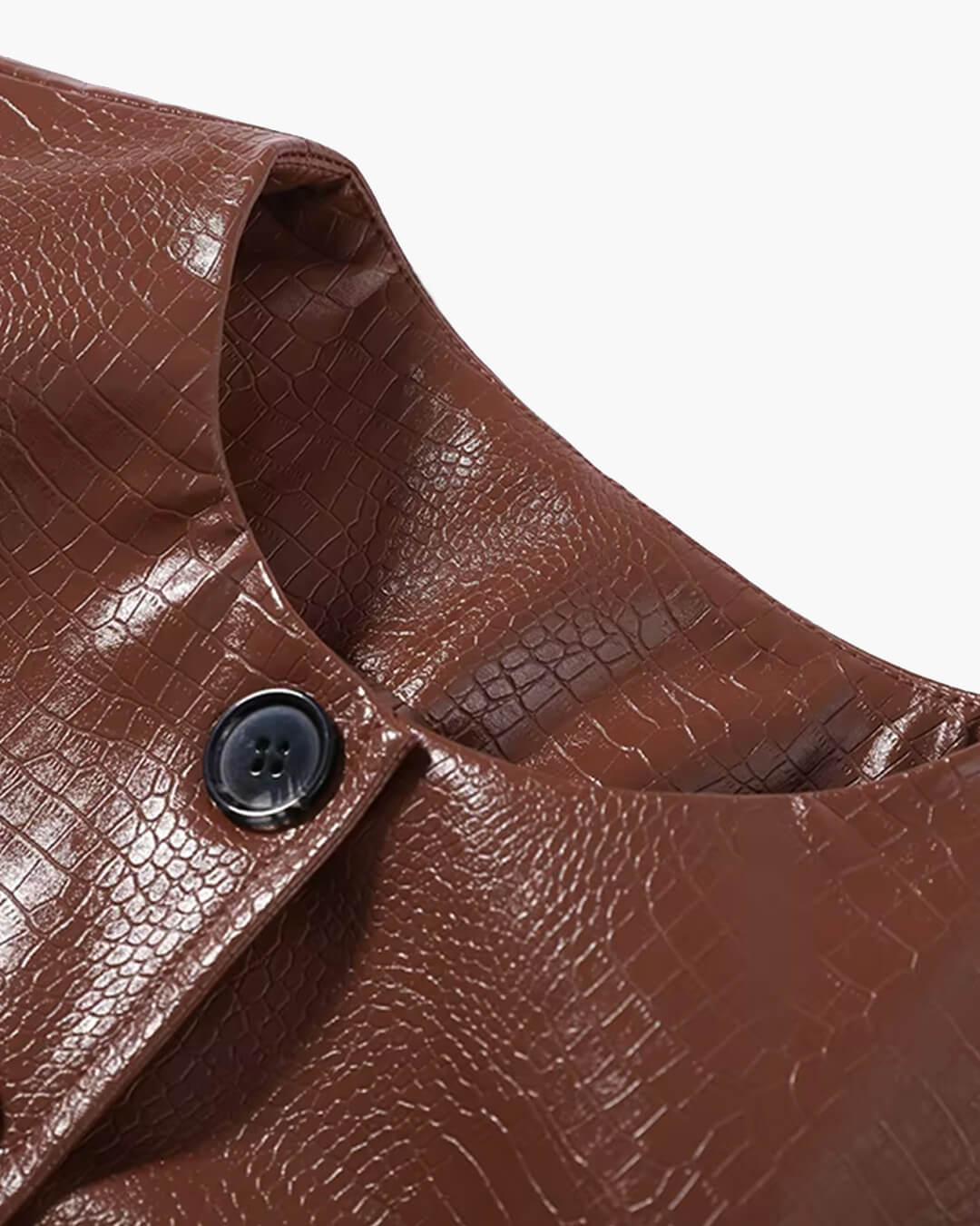 Lola Croc geprägte Kunstlederjacke