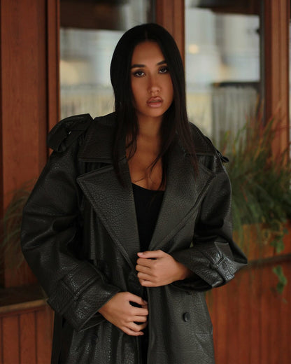 Kelly Lange Leder-Motojacke