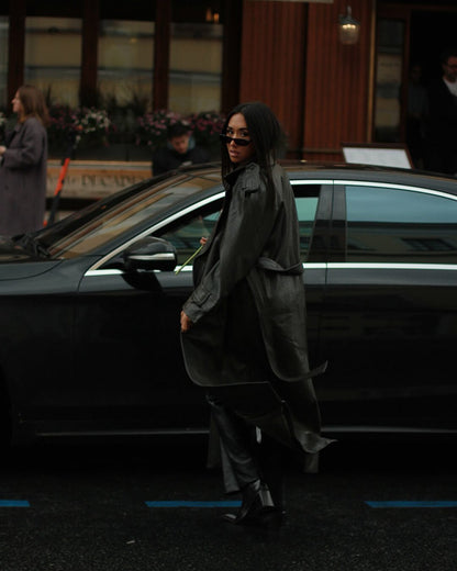 Kelly Lange Leder-Motojacke