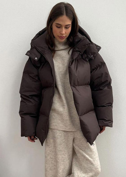 Lola Oversized Steppjacke mit abnehmbarer Kapuze