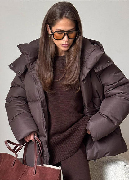 Lola Oversized Steppjacke mit abnehmbarer Kapuze