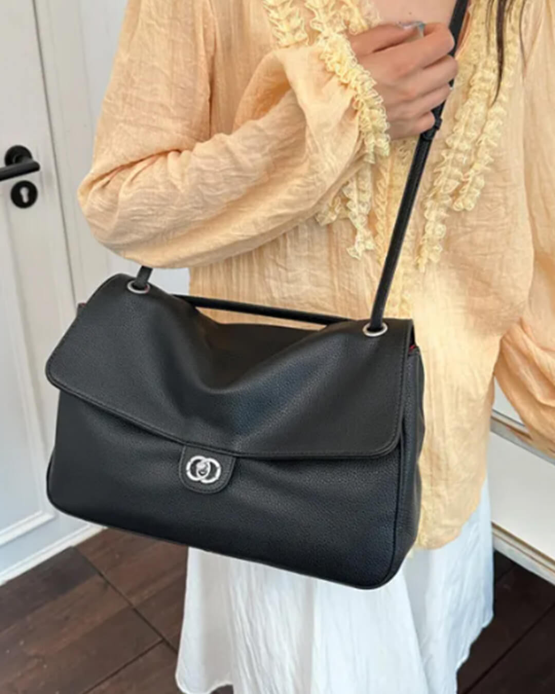Zoe Buckle Flap Shoulder Bag