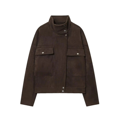 Valerie Vintage Oversized Bomber-Jacke