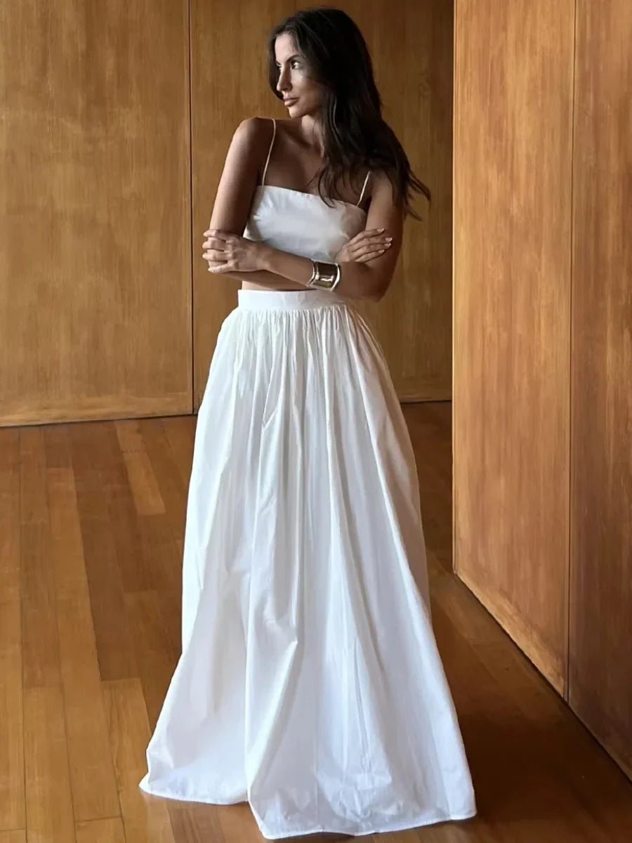 Diandra Trägerloses Crop-Top Zweiteiler