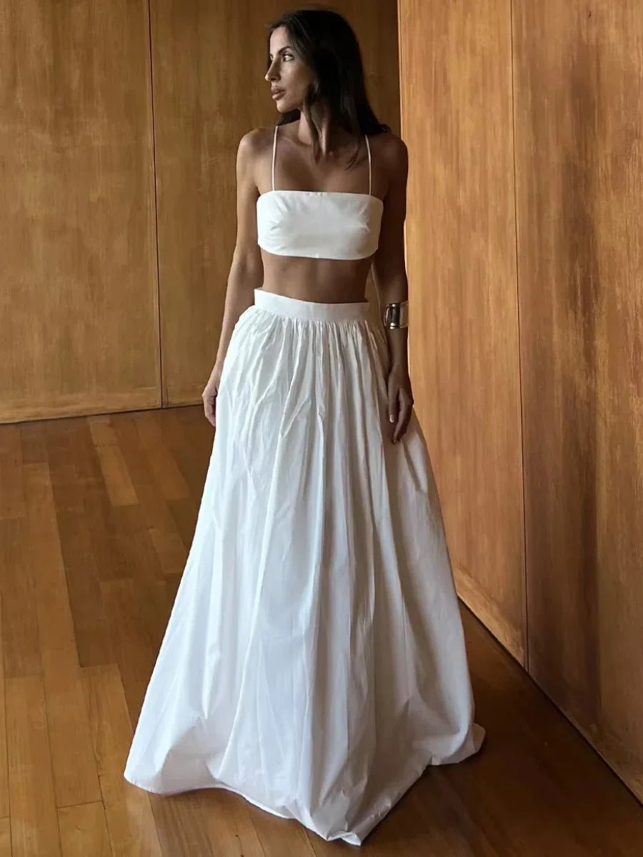Diandra Trägerloses Crop-Top Zweiteiler