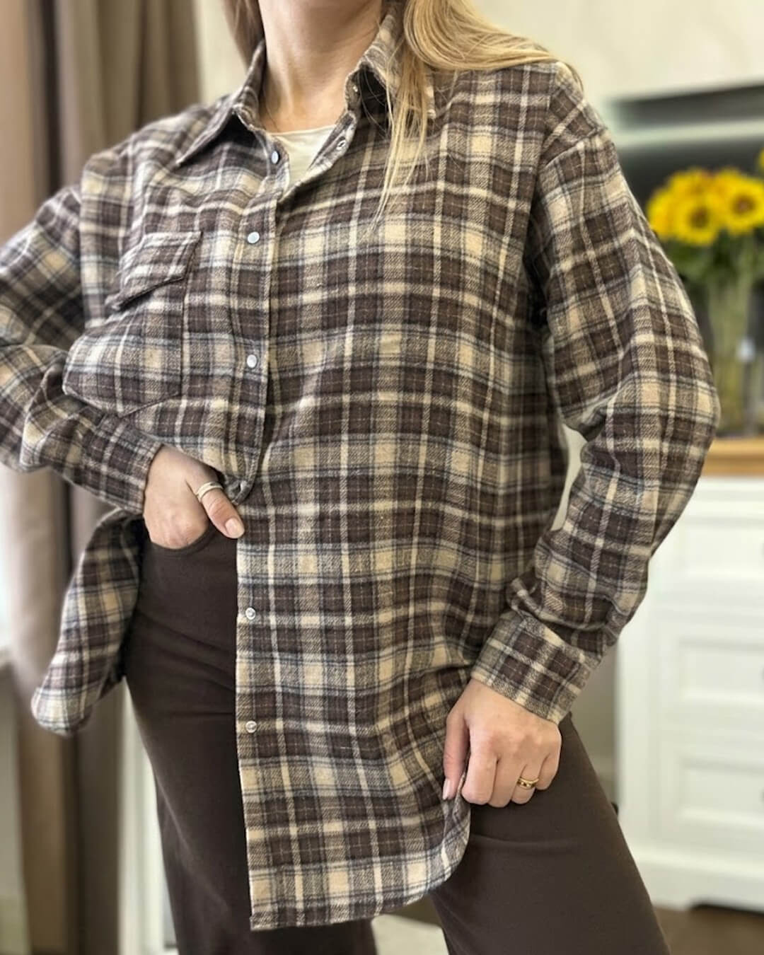 Karen Oversized Plaid Shirt