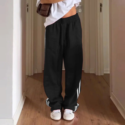 Lily Gestreifte Kordelzug-Sweatpants