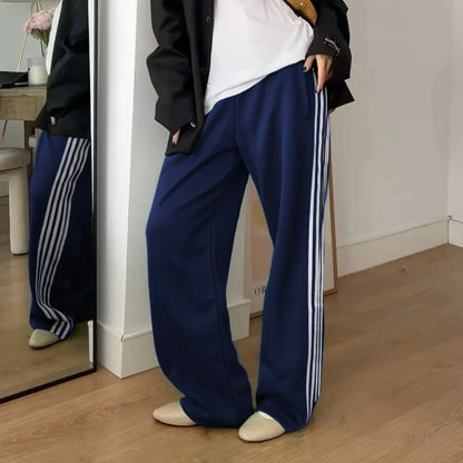 Lily Gestreifte Kordelzug-Sweatpants