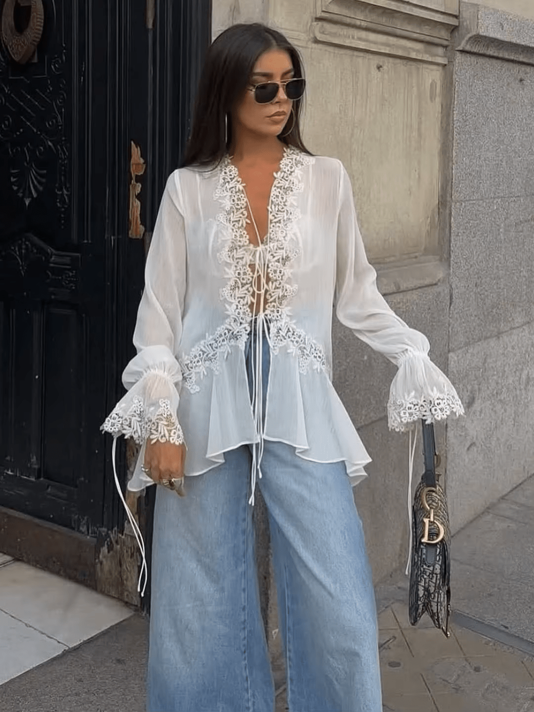 Noor Hollowed Out Cardigan
