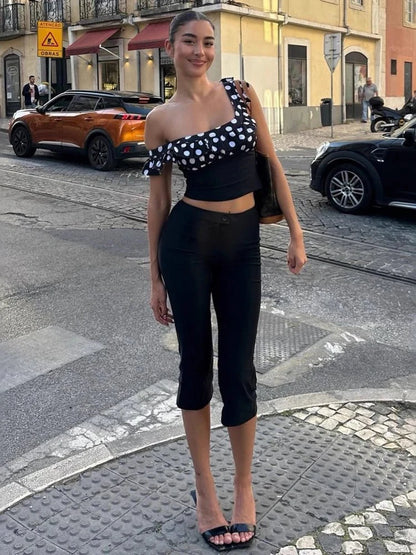 Xanthe Capri-Activewear-Hose in Schwarz