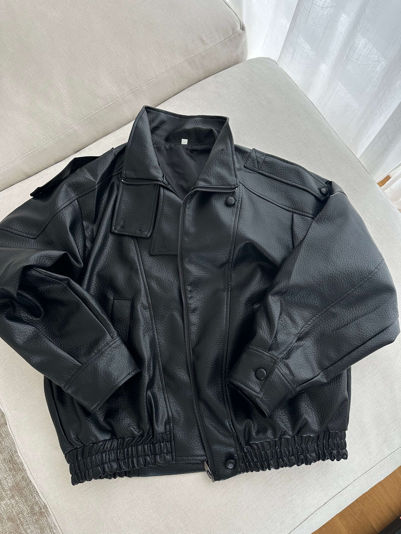 Oversized Leather Jacket