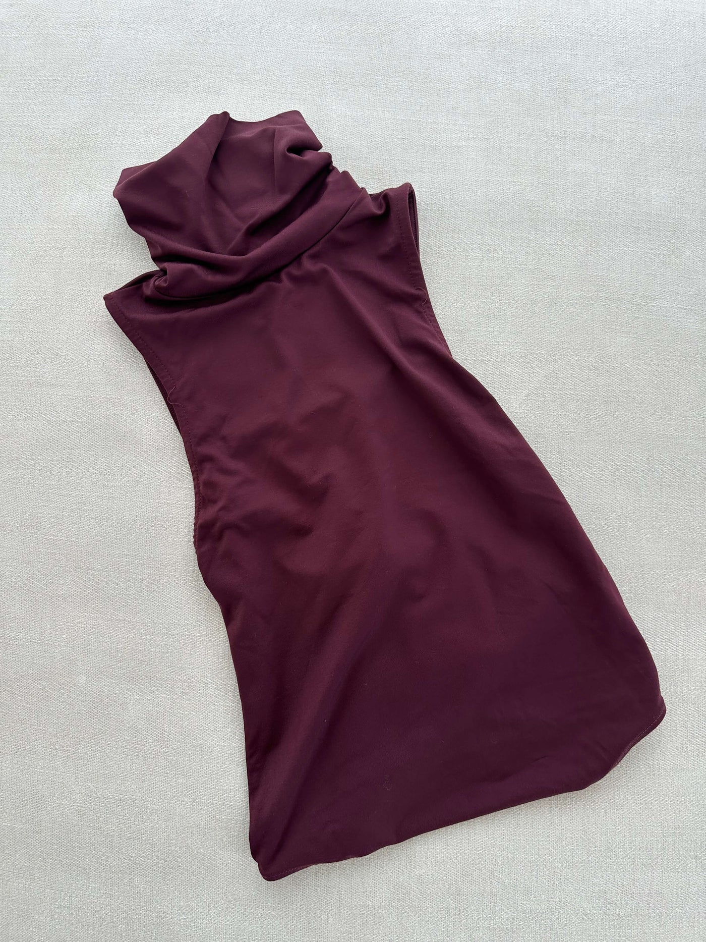 Burgundy High neck top