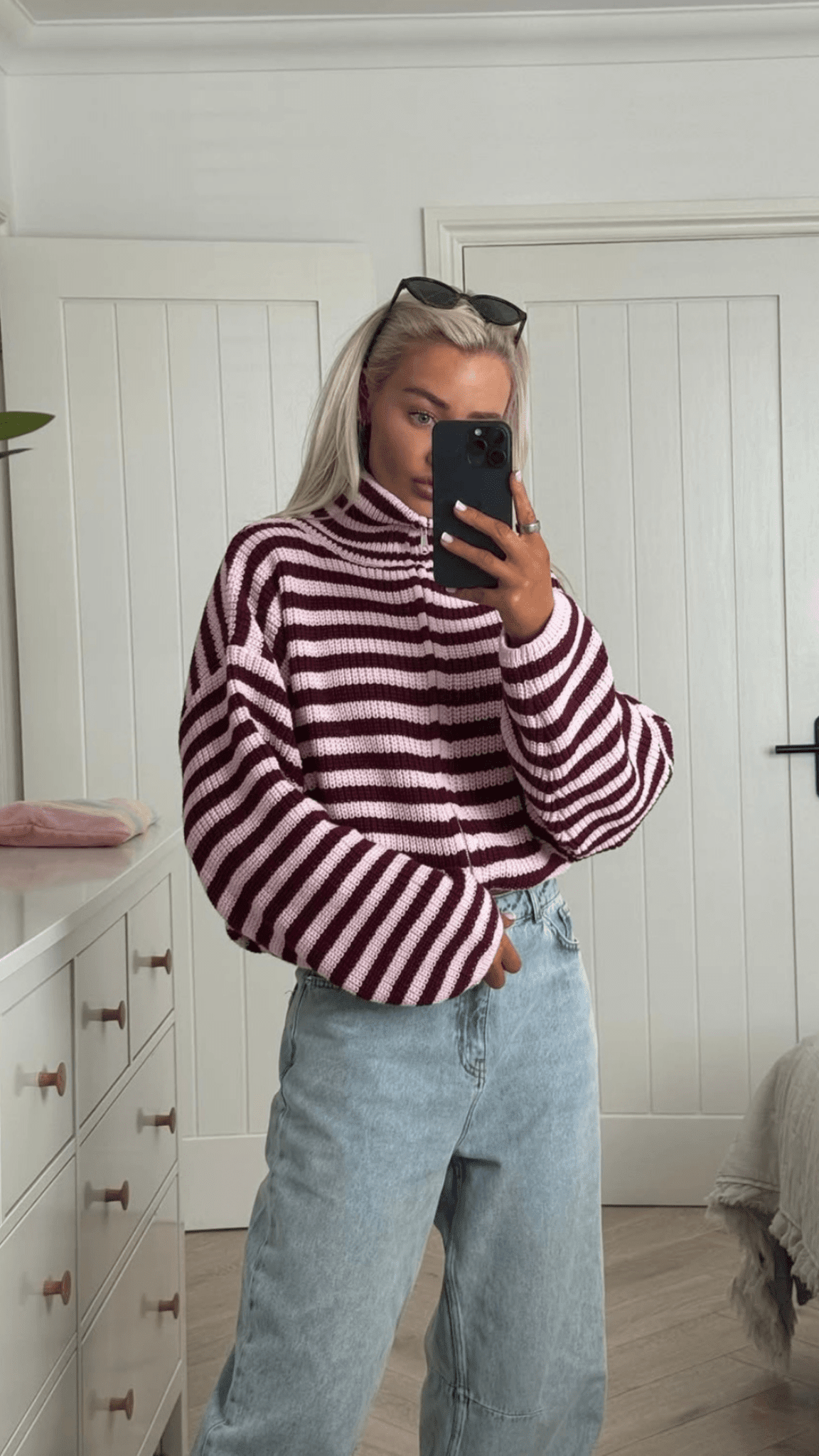 SOKYND Adella Knit Zip Sweater Sweaters & CardigansSOKYND-020375-RED-M-03319RedM