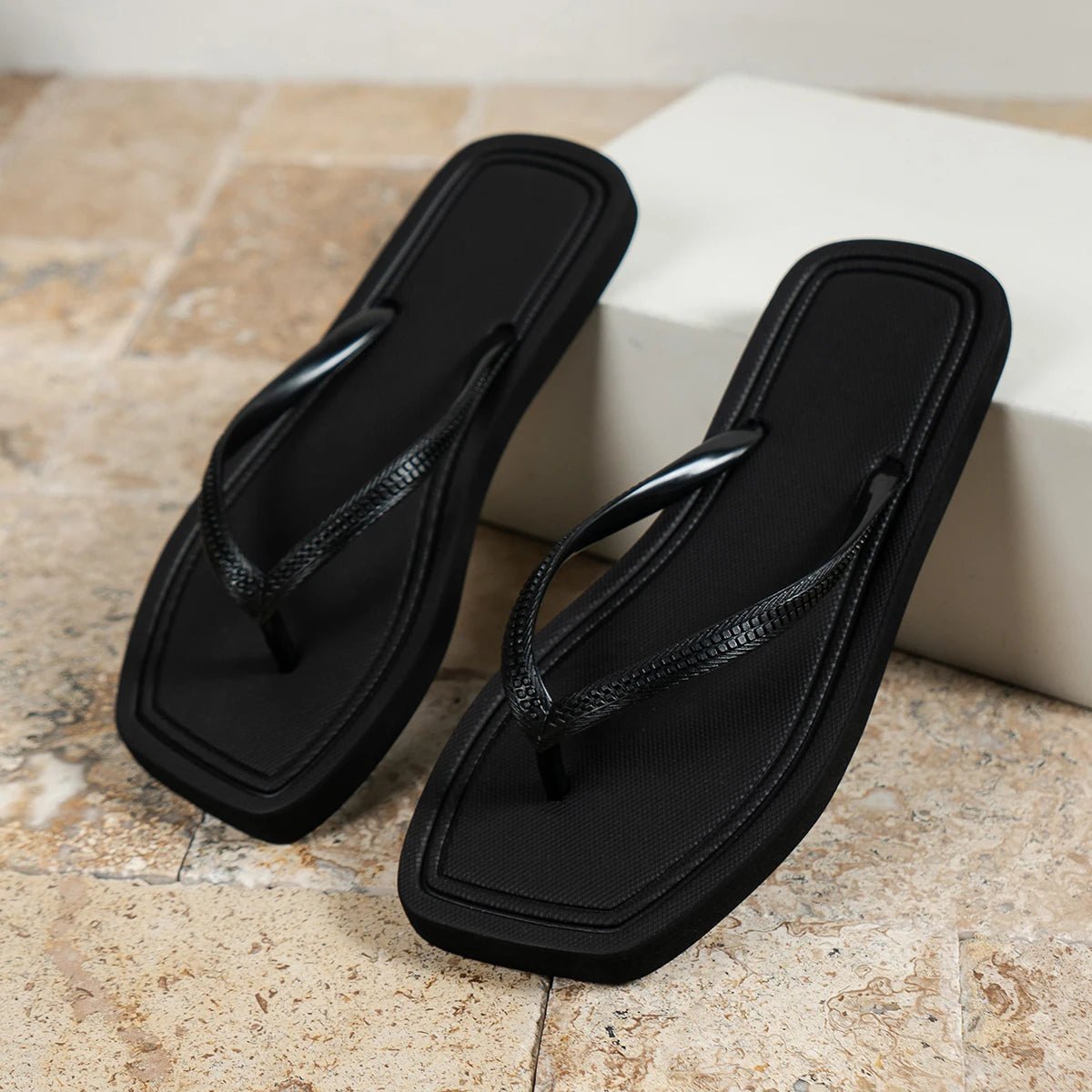 SOKYND Aetria Square Toe EVA Sandals ShoesSOKYND-746647-BLA-3637-02199Black36-37